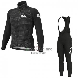 Ale Ropa Ciclismo Culotte Largo 2021 Hombre Mangas Largas Negro (2)